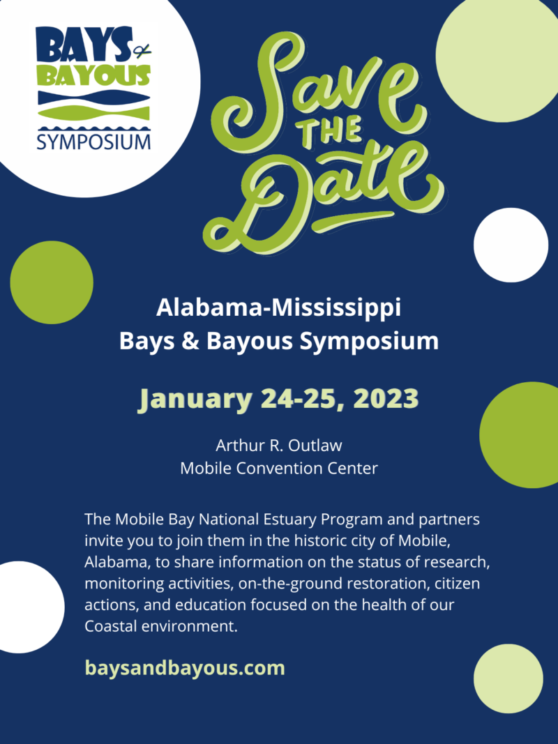 Save the Date Bays & Bayous Mobile Bay National Estuary Program